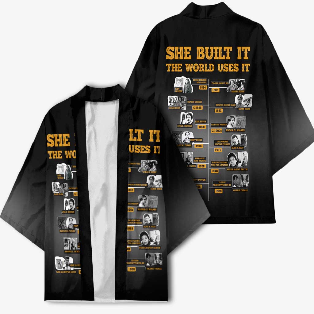 She Built It The World Uses It Kimono African Influential Women Innovators Timeline - Wonder Print Shop