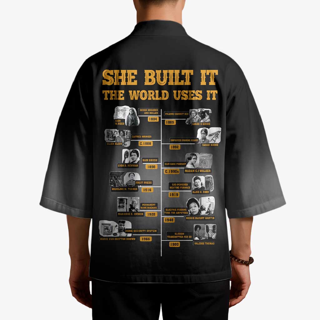 She Built It The World Uses It Kimono African Influential Women Innovators Timeline - Wonder Print Shop