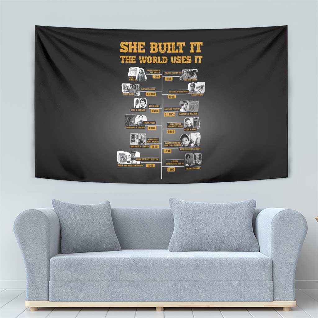 She Built It The World Uses It Tapestry African Influential Women Innovators Timeline - Wonder Print Shop