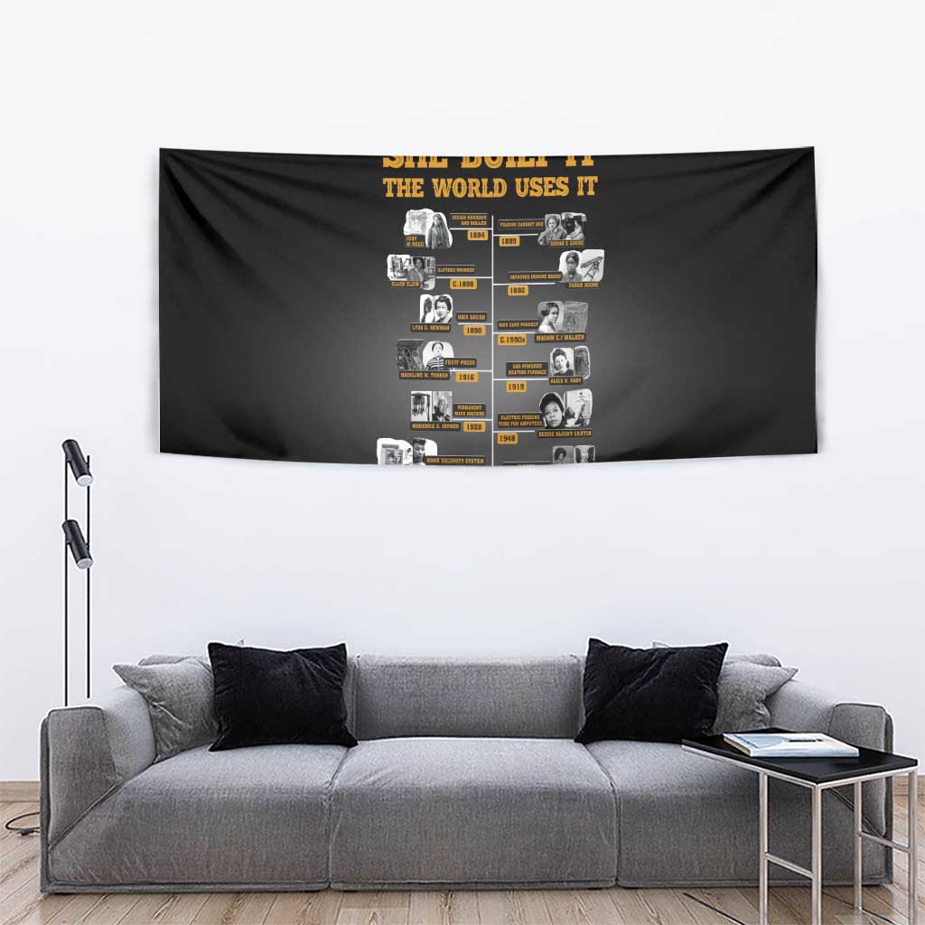 She Built It The World Uses It Tapestry African Influential Women Innovators Timeline - Wonder Print Shop