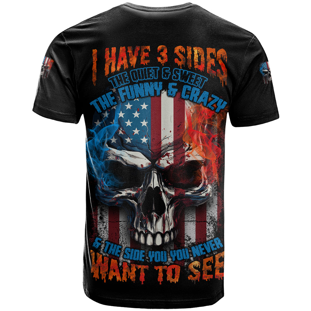 I Have Three Sides Skull Flag T Shirt - Wonder Print Shop