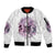 Stuck Between Idk Idc And IDGAF Skull Sleeve Zip Bomber Jacket - Wonder Print Shop