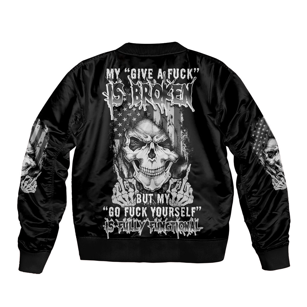 My Give A F Mad Skull Bomber Jacket - Wonder Print Shop