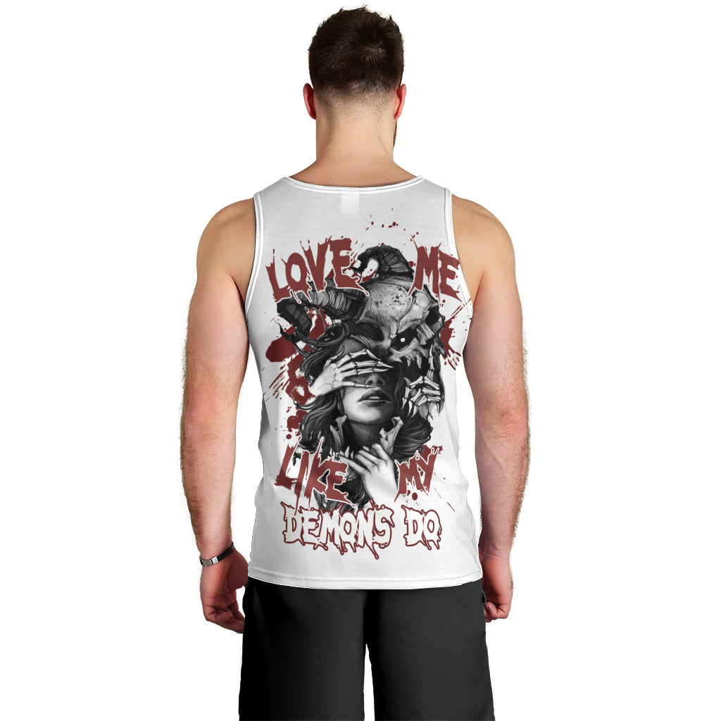 Love Me Like My Demons Do Skull Men Tank Top - Wonder Print Shop