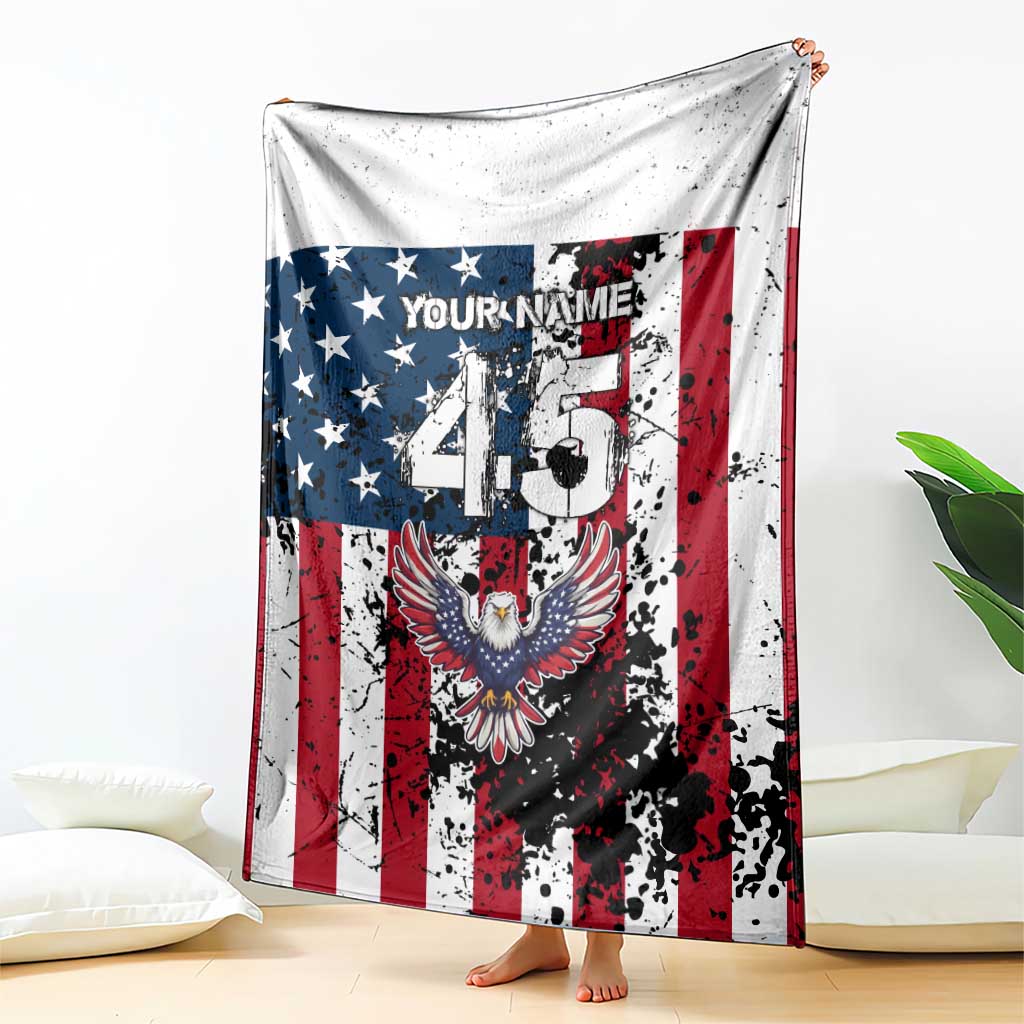 Custom American Flag Motocross Blanket with Eagle Graphic - Wonder Print Shop