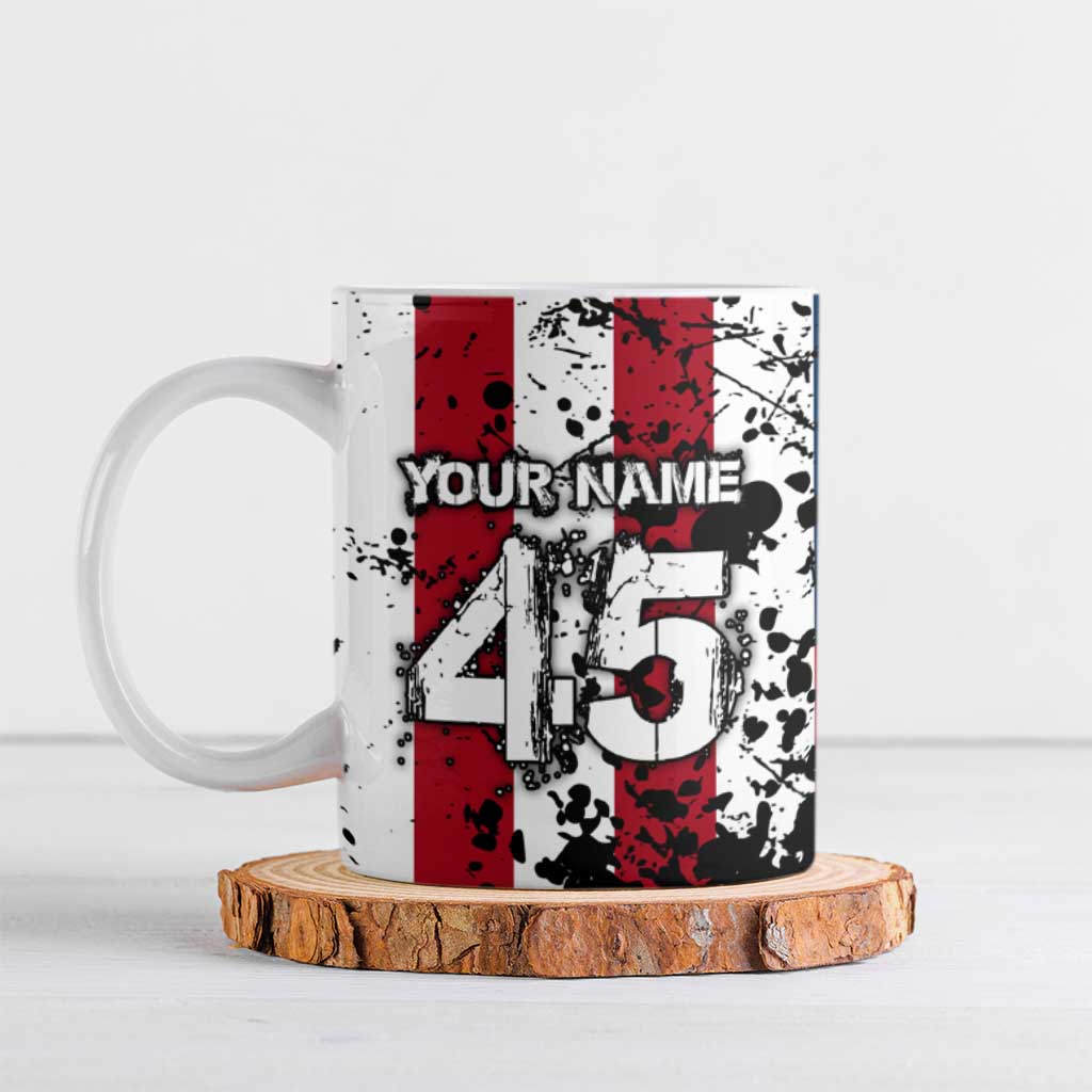 Custom American Flag Motocross Ceramic Mug with Eagle Graphic - Wonder Print Shop