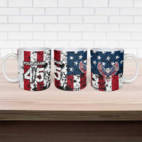 Custom American Flag Motocross Ceramic Mug with Eagle Graphic - Wonder Print Shop