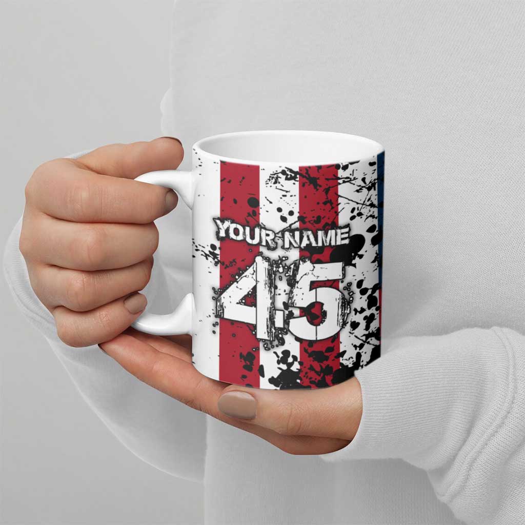 Custom American Flag Motocross Ceramic Mug with Eagle Graphic - Wonder Print Shop