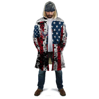 Custom American Flag Motocross Cloak with Eagle Graphic - Wonder Print Shop