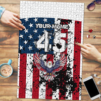 Custom American Flag Motocross Puzzle with Eagle Graphic - Wonder Print Shop