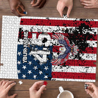 Custom American Flag Motocross Puzzle with Eagle Graphic - Wonder Print Shop