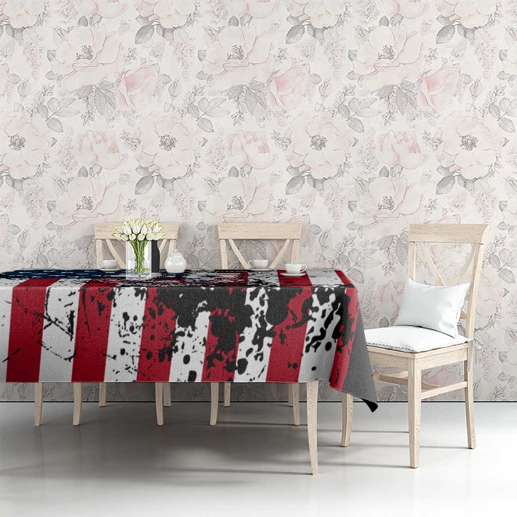 Custom American Flag Motocross Tablecloth with Eagle Graphic - Wonder Print Shop