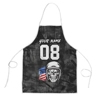 Custom American Flag Skull Motocross Apron - Wonder Print Shop