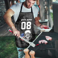Custom American Flag Skull Motocross Apron - Wonder Print Shop