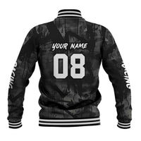 Custom American Flag Skull Motocross Baseball Jacket - Wonder Print Shop