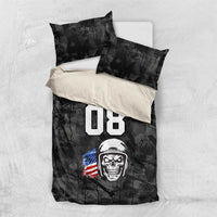 Custom American Flag Skull Motocross Bedding Set - Wonder Print Shop