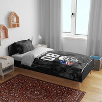 Custom American Flag Skull Motocross Bedding Set - Wonder Print Shop