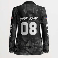 Custom American Flag Skull Motocross Blazer - Wonder Print Shop