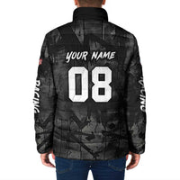 Custom American Flag Skull Motocross Padded Jacket - Wonder Print Shop