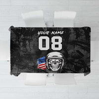 Custom American Flag Skull Motocross Tablecloth - Wonder Print Shop