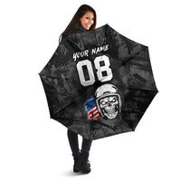 Custom American Flag Skull Motocross Umbrella - Wonder Print Shop