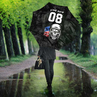 Custom American Flag Skull Motocross Umbrella - Wonder Print Shop