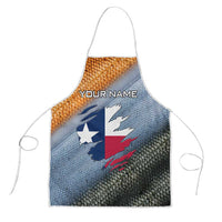 Custom Texas Flag Apron with Ripped Effect and Fish Scale Pattern - Wonder Print Shop