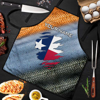 Custom Texas Flag Apron with Ripped Effect and Fish Scale Pattern - Wonder Print Shop