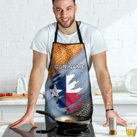 Custom Texas Flag Apron with Ripped Effect and Fish Scale Pattern - Wonder Print Shop