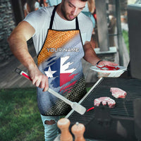 Custom Texas Flag Apron with Ripped Effect and Fish Scale Pattern - Wonder Print Shop