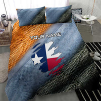 Custom Texas Flag Bedding Set with Ripped Effect and Fish Scale Pattern - Wonder Print Shop