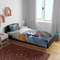 Custom Texas Flag Bedding Set with Ripped Effect and Fish Scale Pattern - Wonder Print Shop
