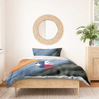 Custom Texas Flag Bedding Set with Ripped Effect and Fish Scale Pattern - Wonder Print Shop