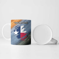 Custom Texas Flag Ceramic Mug with Ripped Effect and Fish Scale Pattern - Wonder Print Shop