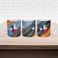 Custom Texas Flag Ceramic Mug with Ripped Effect and Fish Scale Pattern - Wonder Print Shop