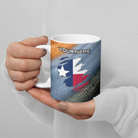 Custom Texas Flag Ceramic Mug with Ripped Effect and Fish Scale Pattern - Wonder Print Shop