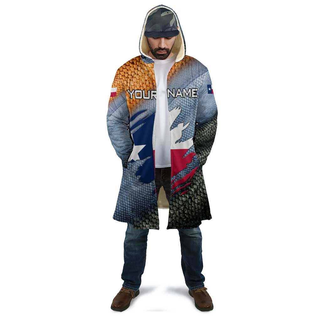 Custom Texas Flag Cloak with Ripped Effect and Fish Scale Pattern - Wonder Print Shop
