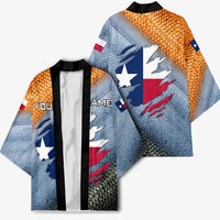 Custom Texas Flag Kimono with Ripped Effect and Fish Scale Pattern - Wonder Print Shop