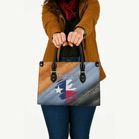 Custom Texas Flag Leather Bag with Ripped Effect and Fish Scale Pattern - Wonder Print Shop