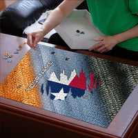 Custom Texas Flag Puzzle with Ripped Effect and Fish Scale Pattern - Wonder Print Shop