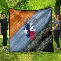 Custom Texas Flag Quilt with Ripped Effect and Fish Scale Pattern - Wonder Print Shop