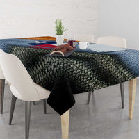 Custom Texas Flag Tablecloth with Ripped Effect and Fish Scale Pattern - Wonder Print Shop