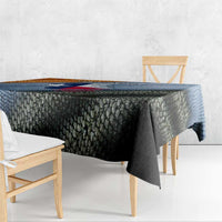 Custom Texas Flag Tablecloth with Ripped Effect and Fish Scale Pattern - Wonder Print Shop