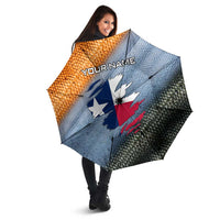 Custom Texas Flag Umbrella with Ripped Effect and Fish Scale Pattern - Wonder Print Shop