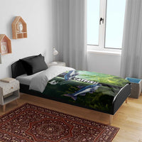 Catfish Fishing Bedding Set with Underwater River Scene and Green Aquatic Pattern - Wonder Print Shop