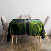 Catfish Fishing Tablecloth with Underwater River Scene and Green Aquatic Pattern - Wonder Print Shop