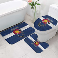 Custom Fishing Hook Bathroom Set with Colorado Flag Theme and Blue White Graphic Pattern - Wonder Print Shop