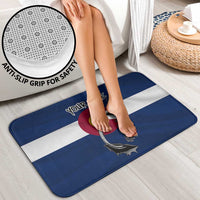 Custom Fishing Hook Bathroom Set with Colorado Flag Theme and Blue White Graphic Pattern - Wonder Print Shop