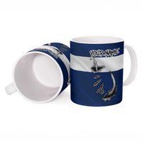 Custom Fishing Hook Ceramic Mug with Colorado Flag Theme and Blue White Graphic Pattern - Wonder Print Shop