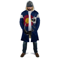 Custom Fishing Hook Cloak with Colorado Flag Theme and Blue White Graphic Pattern - Wonder Print Shop